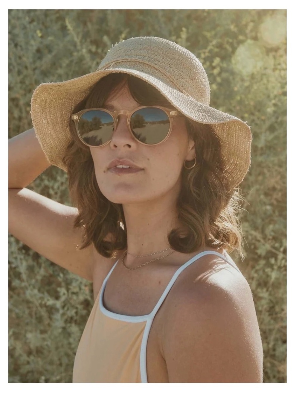 RAEN Remmy 49 Sunglasses with Crystal Frames